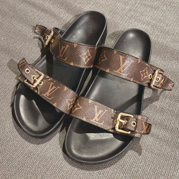 Louis Vuitton | Shoes | Louis Vuitton Brown Monogram Sandals  display picture 2